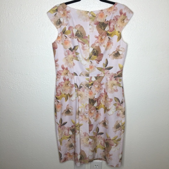 Brooks Brothers Floral Sheath Cap Sleeve Dress 8 - Picture 5 of 5